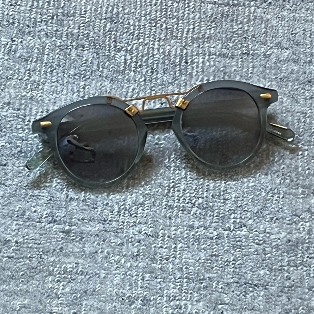 KREWE STL Nylon Round Acetate Sunglasses 45mm Green